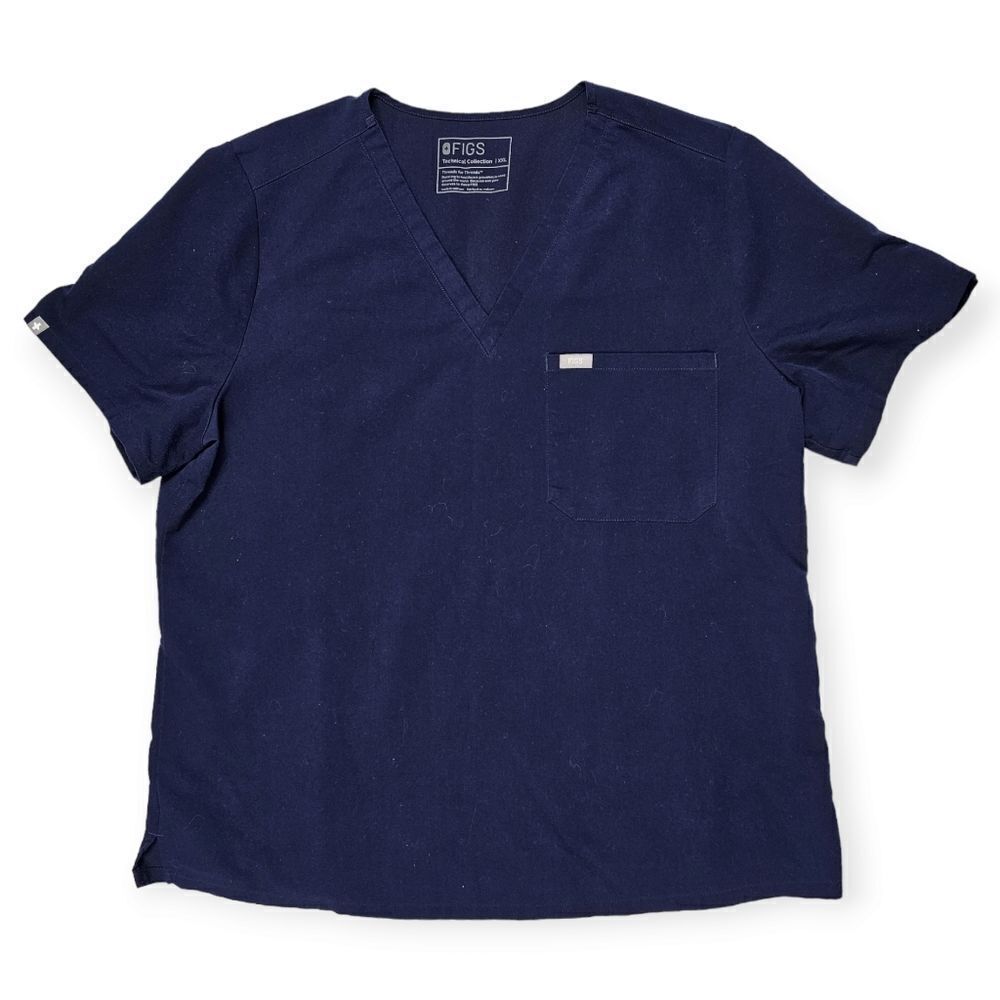 Figs Technical Collection Dark Blue Scrub Top Women's Size XXL‎